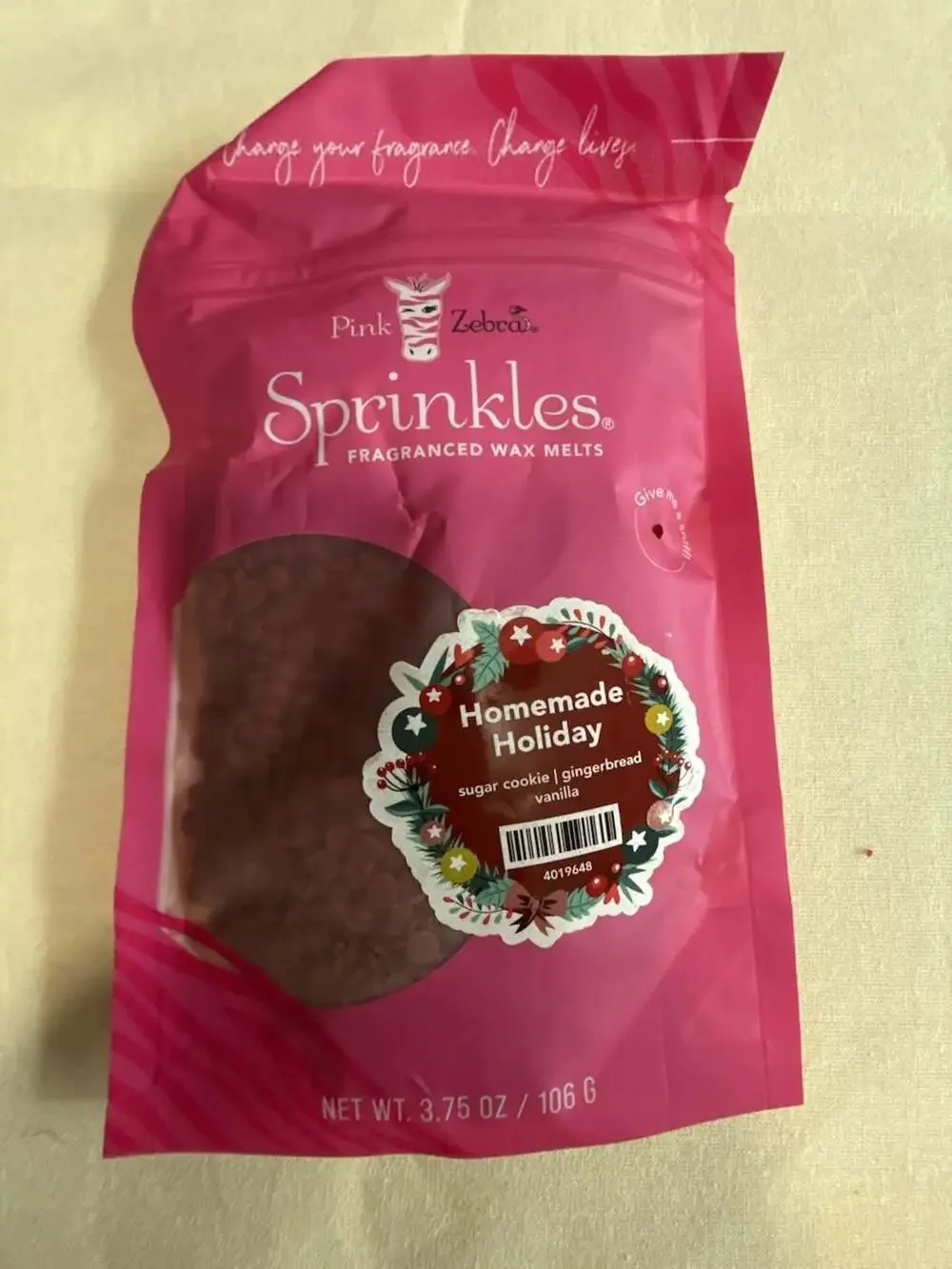 Pink Zebra Sprinkles Fragranced Wax Melts - Homemade Holiday (3.75 oz)